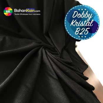 Kain Dobby Kristal Katun Viscose B25 Hitam